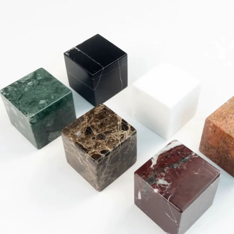 BOSSZEN Marmor Stein Würfel aus Naturstein, quadratisch, mehrfarbig, B/T/H: 5 x 5 x 5 cm - Bild 7