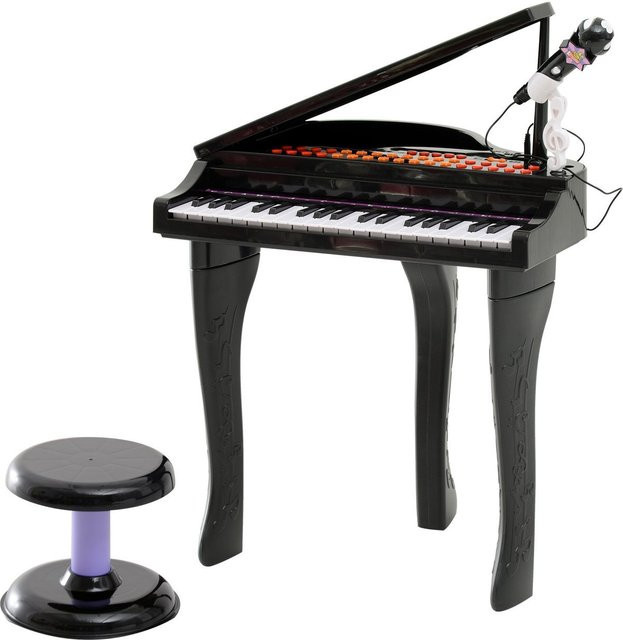HOMCOM Hocker für Kinder Musikinstrument, Schwarz, ab 3 Jahre - Bild 1