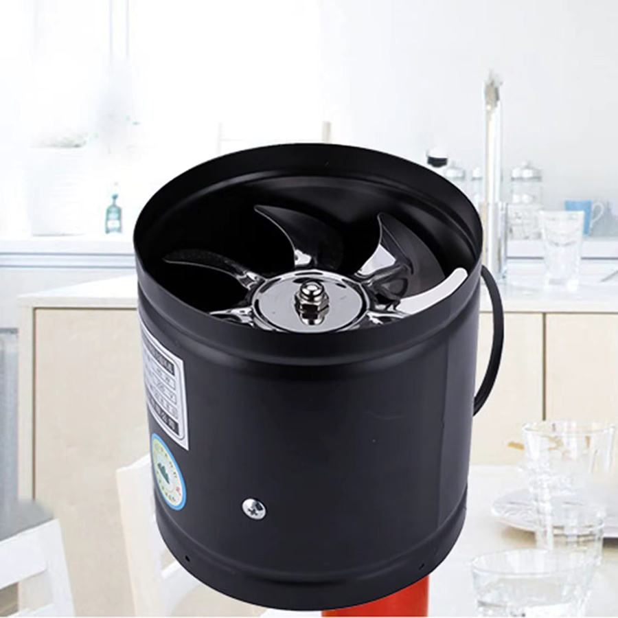 Inline-Abluftventilator Axialventilator in Schwarz mit 780 m3/h für Badezimmer, Toilette und Küche, Durchmesser: 15 cm - Bild 3