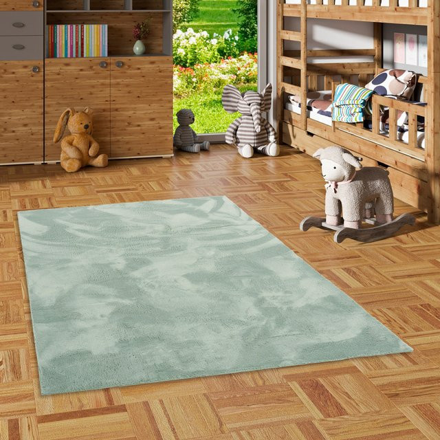Pergamon Kinder Super Soft Fellteppich Pearl Kids in Grün - Bild 1