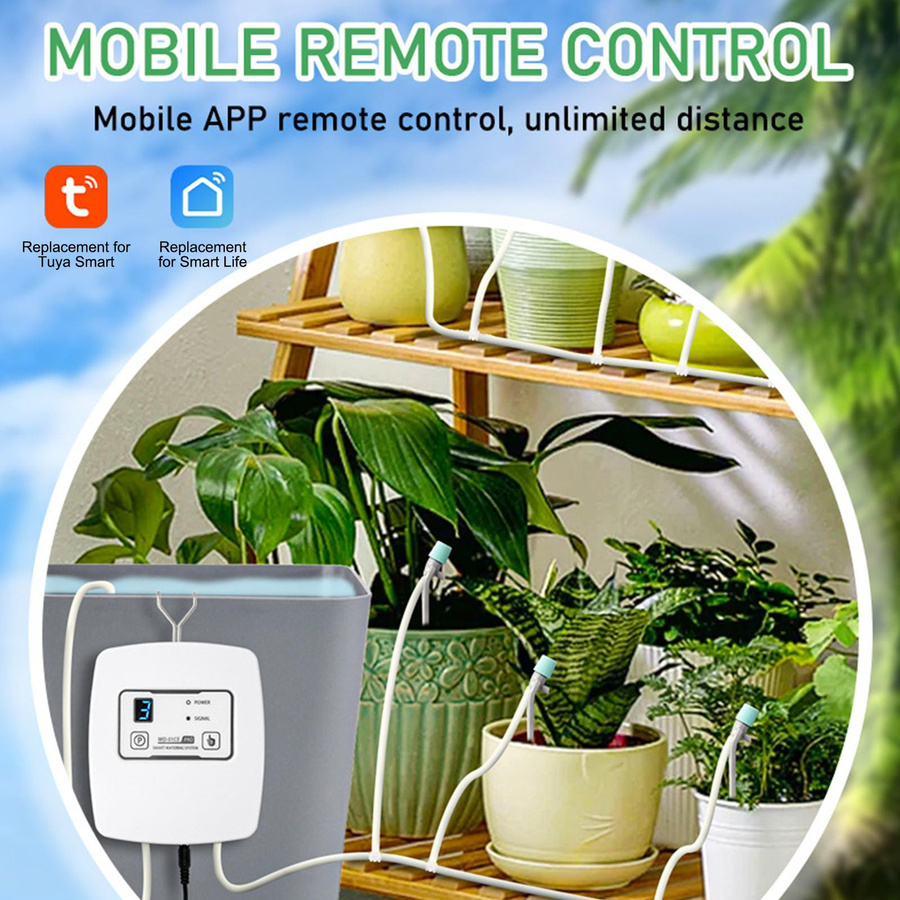 Painter Intelligentes Bewässerungssystem mit WLAN-Fernbedienung, automatischer Bewässerung, einstellbarem Wasserdruck und intelligenter Zeitschaltuhr, Weiß - Bild 3