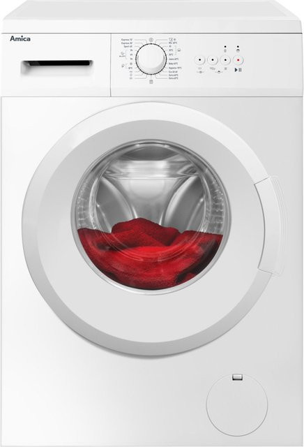 Amica Waschmaschine Frontlader weiß, 6 kg Waschkapazität, 1000 U/min, B: 60 cm, H: 85 cm, T: 60 cm - Bild 1