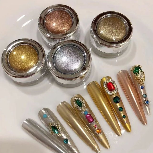 MAFANAILS Magic Mirror Nagelpulver, 4 Farben, Metallic, 0,5 g pro Farbe - Bild 1