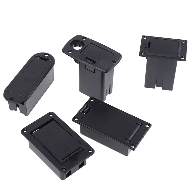 SD&HI Batteriehalter für aktive Bassgitarren-Tonabnehmer, 9V Batteriebox in Schwarz - Bild 2
