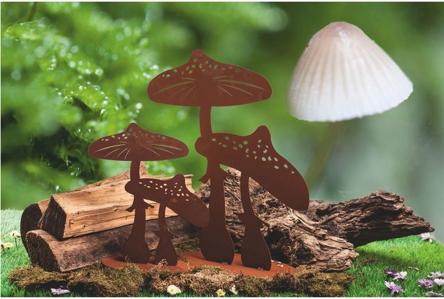 Ferrum Art Design Deko-Figur Fliegenpilz in Edelrost, Farbe: Braun, Höhe: 32 cm - Bild 1