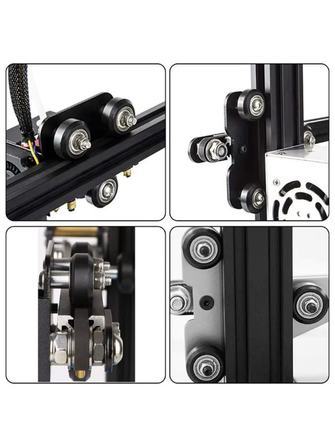 Elegoo 6er Set Druckerräder für Neptune 4 und 4Pro, schwarze Kunststoff-Riemenscheiben mit Lagern für FDM 3D-Drucker Ersatzteile - Bild 5
