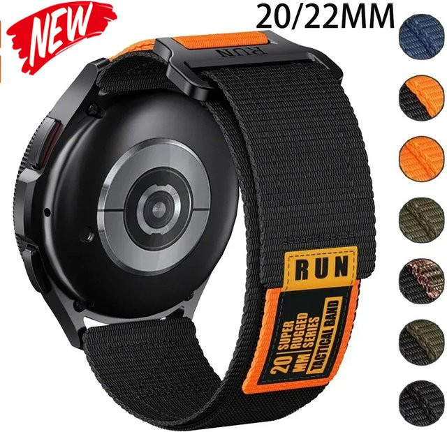 CAOWTAN Smartwatch-Armband Nylon, Schwarz, Unisex - Bild 1