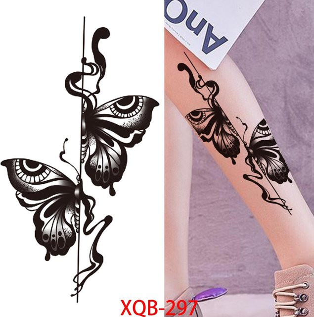 Temporäre Tattoo Aufkleber Flower Love, Unisex - Bild 1