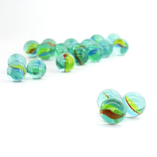 Fashnics Glasmurmeln, 20 Stück, 16 mm, Blau, ab 14 Jahren - Bild 1