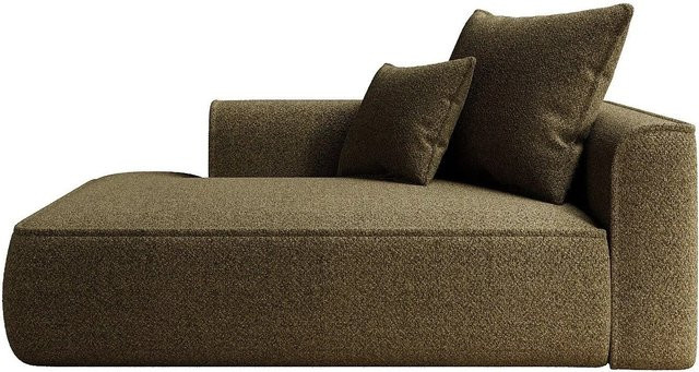 Vente-unique Recamiere Pineta ohne Schlaffunktion in Khaki aus Chenille, Breite: 180 cm, Tiefe: 115 cm, Höhe: 67 cm - Bild 1