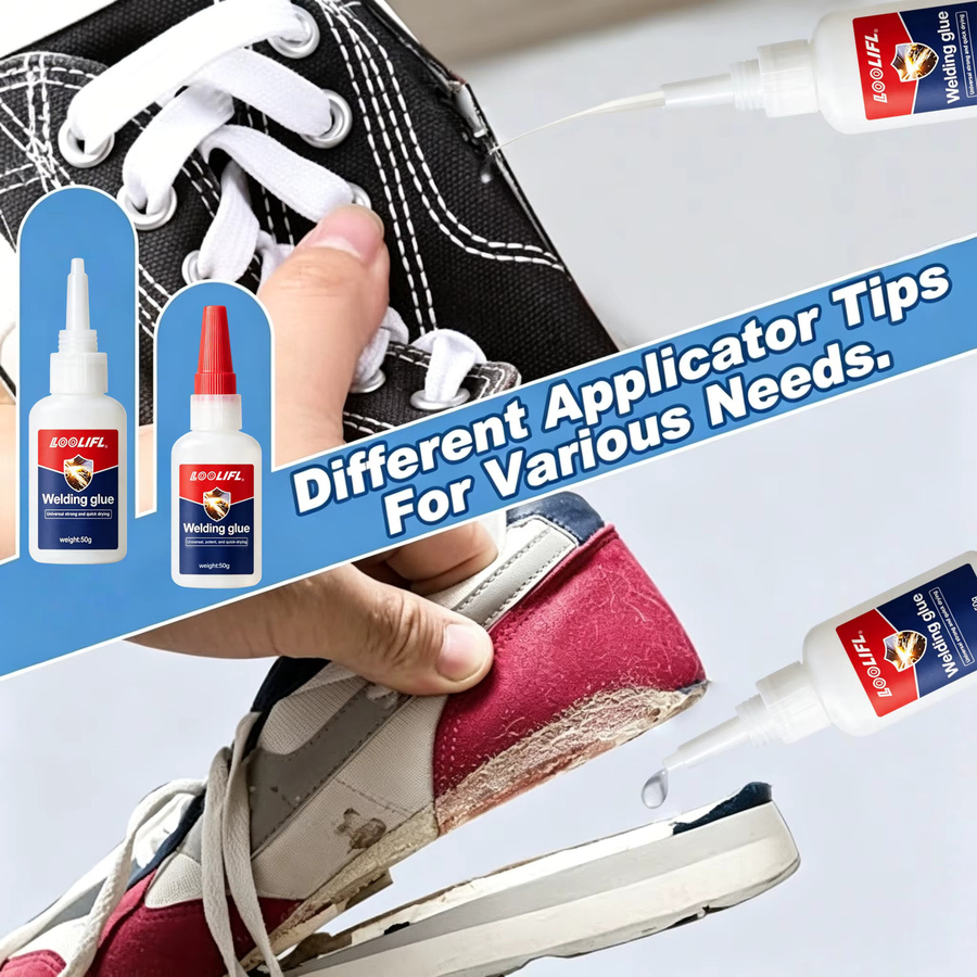 LOOLIFL Schuhreparaturkleber Transparent 50g - Wasserfester Superkleber für Gummisohlen, Leder und Sneaker - Bild 5