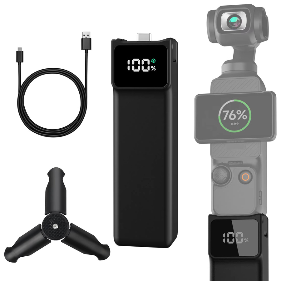 DJI Osmo Pocket 3/4 Schnellladegerät und Controller in Schwarz mit USB-C-Kabel und 1/4-Zoll-Gewindeanschluss - Bild 7