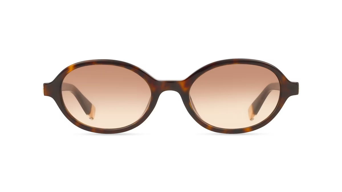 Furla SFU972 Sonnenbrille, Vollrand, Oval, Kunststoff, Damen, Braun - Bild 1