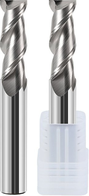 GAMONT 2-Schneidiger Hartmetall-Schaftfräser HRC55 Beschichtet mit geradem Schaft als Präzisions-Flachfräser für CNC-Stahl und Aluminium in Silber - Bild 1