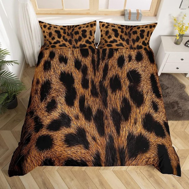Bettwäsche Set mit Tierfell-Design von Your Warm Home, Polyester-Mikrofaser, Mehrfarbig, B/H: 135 x 200 cm - Bild 1