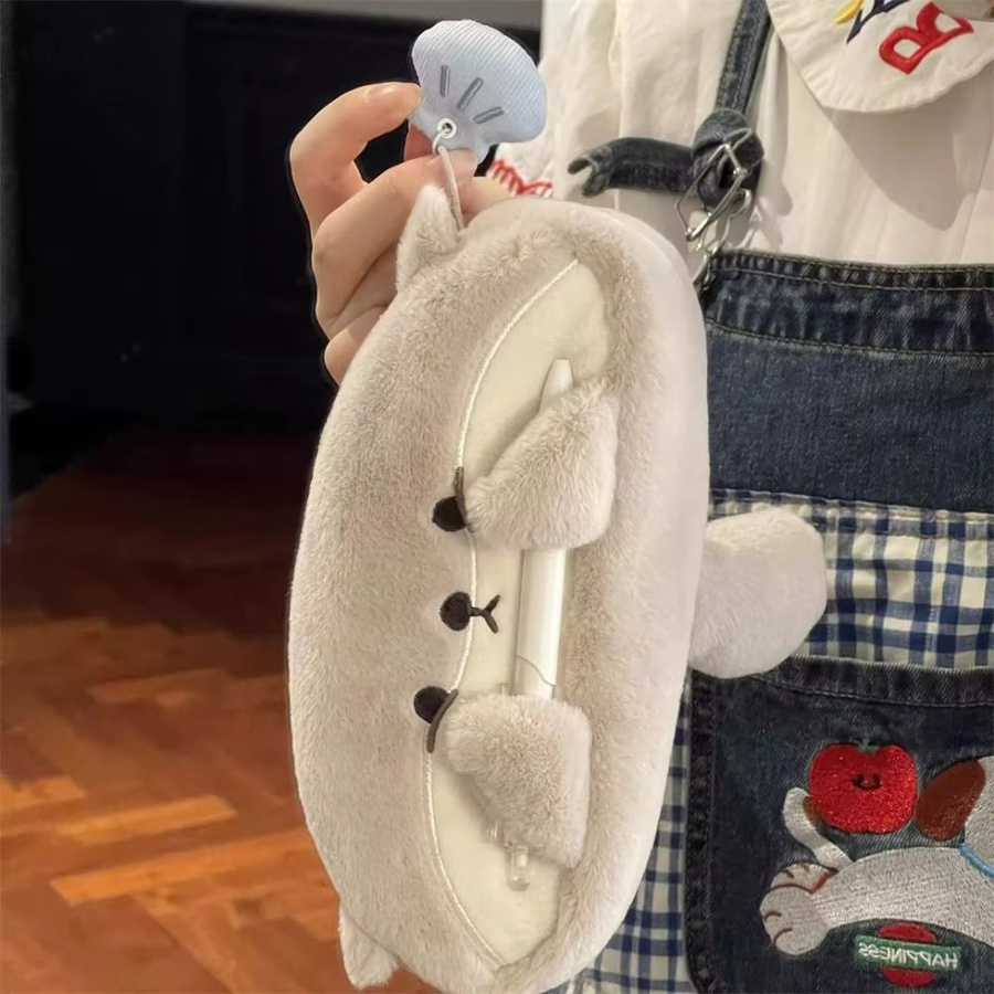 Tragbares Federmäppchen mit Otter-Pinguin-Design für Schule und Büro - Bild 2