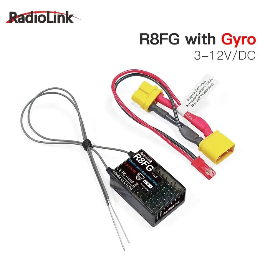 Radiolink R8FG 8-Kanal 2,4G Gyro RC-Empfänger, mit Doppelantenne und Spannungsrückführung - Bild 2