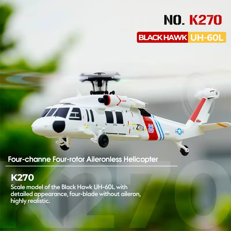 WLtoys K270 RC Hubschrauber mit 6-Achsen Gyroskop, optischem Fluss und bürstenlosem Motor in Weiß - Bild 2