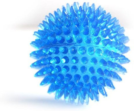 Hundespielzeug Stachelball, mit Bissgeräusch, blau, 9cm - Bild 1