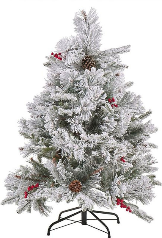 Künstlicher Weihnachtsbaum Masala von BELIANI in Weiß und Grün, Höhe: 120 cm - Bild 1