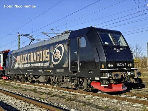 PIKO Black Dragons E-Lok 185 329 H0 - Bild 1