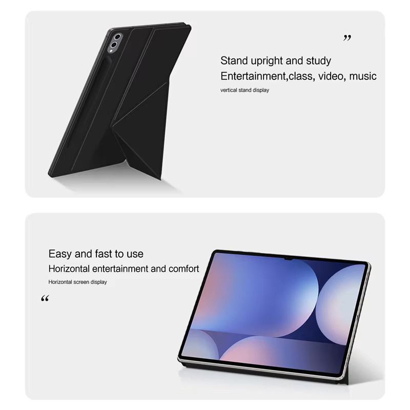 Magnetische Smart Cover Hülle für Samsung Galaxy Tab S10 Ultra, S10 Plus, S9 Plus, S8, S7 und FE Modelle in Pink - Bild 3