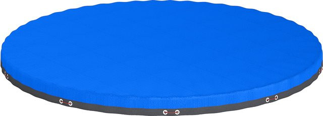 Outsunny Poolabdeckung rund Blau Ø 550 cm wasserdichte Poolplane mit Sicherungsseil für Sommer und Winter - Bild 1