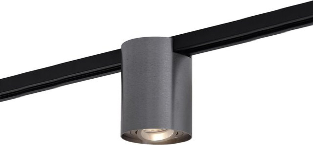 QAZQA Modernes 1-phasiges Schienenstrahler-System Iconic Rondoo Up aus Aluminium in Anthrazit mit GU10 Fassung - Bild 1