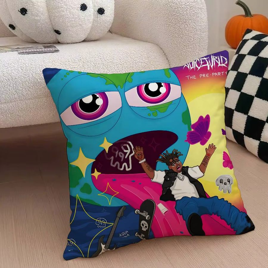 Singer J-Juice WRLD-MT The Party Never Ends Kissenbezug in Multicolor mit unsichtbarem Reißverschluss - Bild 4