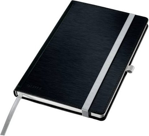 Leitz Style Notizbuch DIN A5 mit Hardcover, kariert, Schwarz/Silber, 80 Blatt - Bild 1
