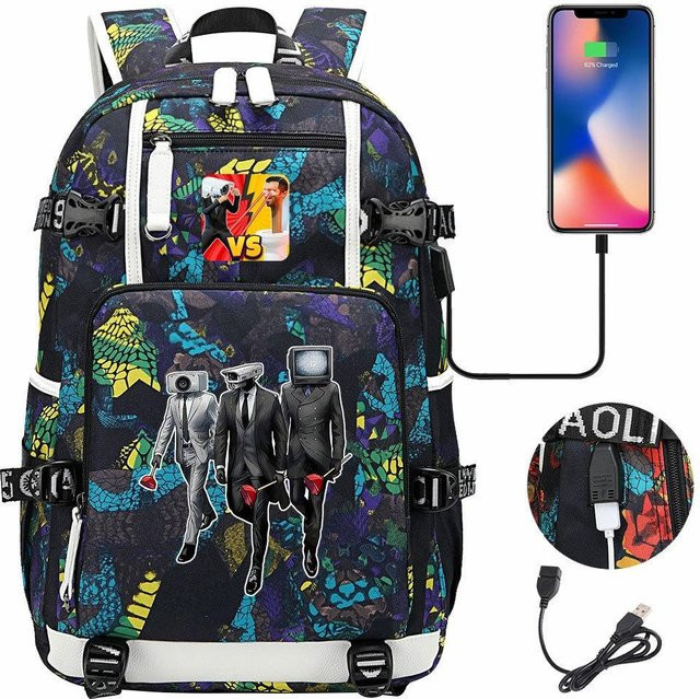 3-teiliges Schulrucksack-Set für Schüler aus Oxford-Stoff in Multicolour, B/T/H: 48 x 30 x 15 cm - Bild 1