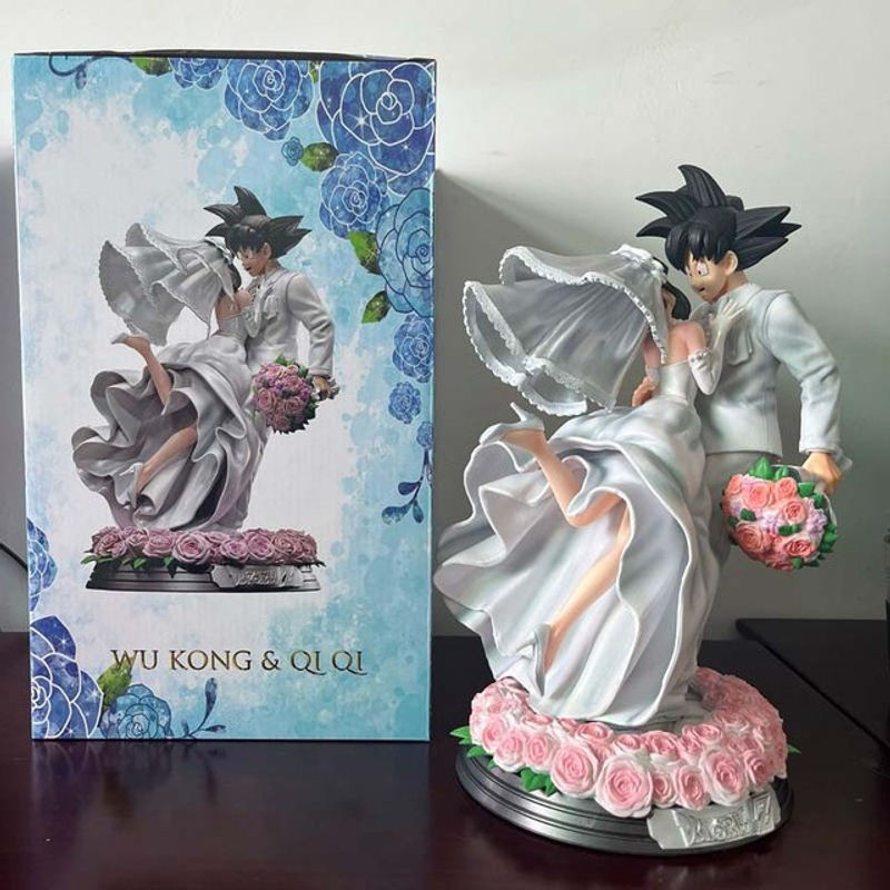 Dragon Ball Z Son Goku und Chichi Hochzeit Version Figur von Bandai, Modell aus Kunststoff, Höhe: 31 cm - Bild 1