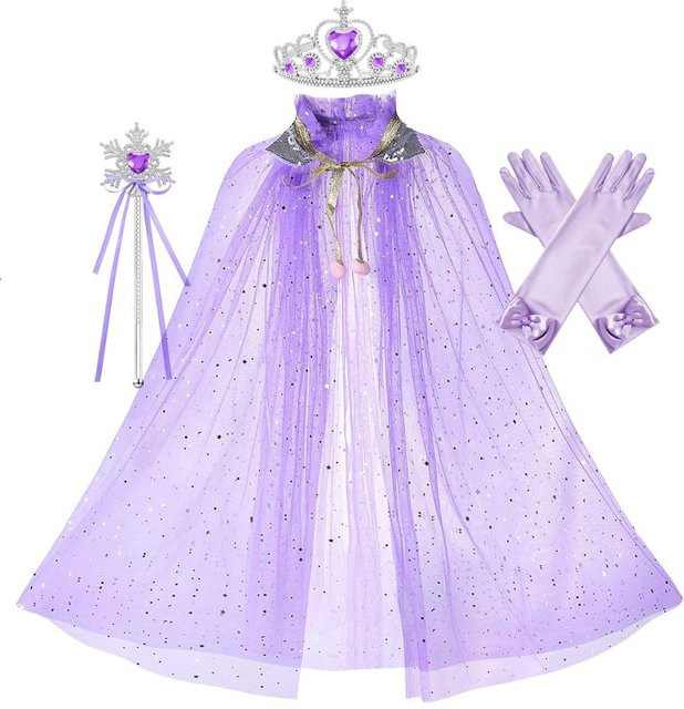 Rapunzel Prinzessin Kleid Kostüm, Mädchen, Weiß, Lila, ab 2 Jahren - Bild 1