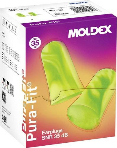 Moldex Pura-Fit Gehörschutzstöpsel 35 dB EN 352-2, 200 Paar, grün/gelb - Bild 1