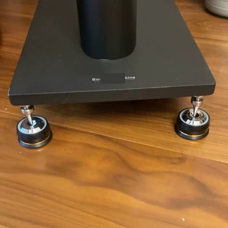 MUSIKKEN Isolationsfüße für Lautsprecher in Schwarz oder Silber zur Bass-Optimierung für AMP-Dekodierung und CD-Player - Bild 4