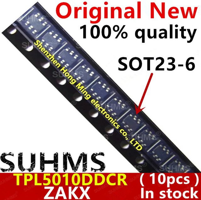 10 Stück TPL5010DDCR TPL5010DDCT TPL5010 ZAKX Chipsatz in Schwarz SOT23-6 - Bild 1