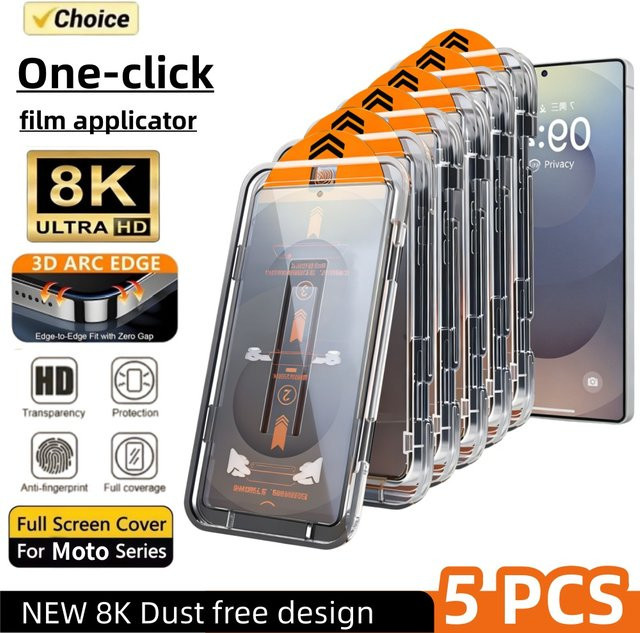 Vollbild-Glasschutz für Motorola Moto Edge 70 Fusion 60 50 Pro und Moto G-Serie, transparent - Bild 1