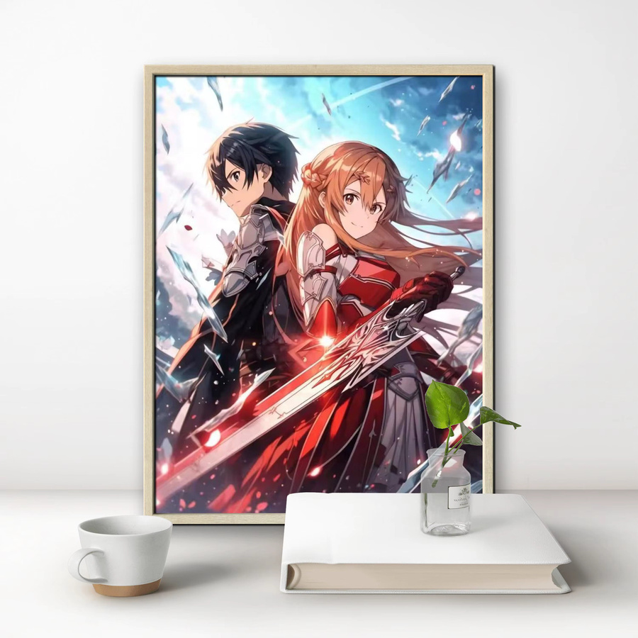 Sword Art Online Anime Diamantmalerei DIY 5D Vollmosaik Kristallstickerei als Kunstdeko - Bild 1
