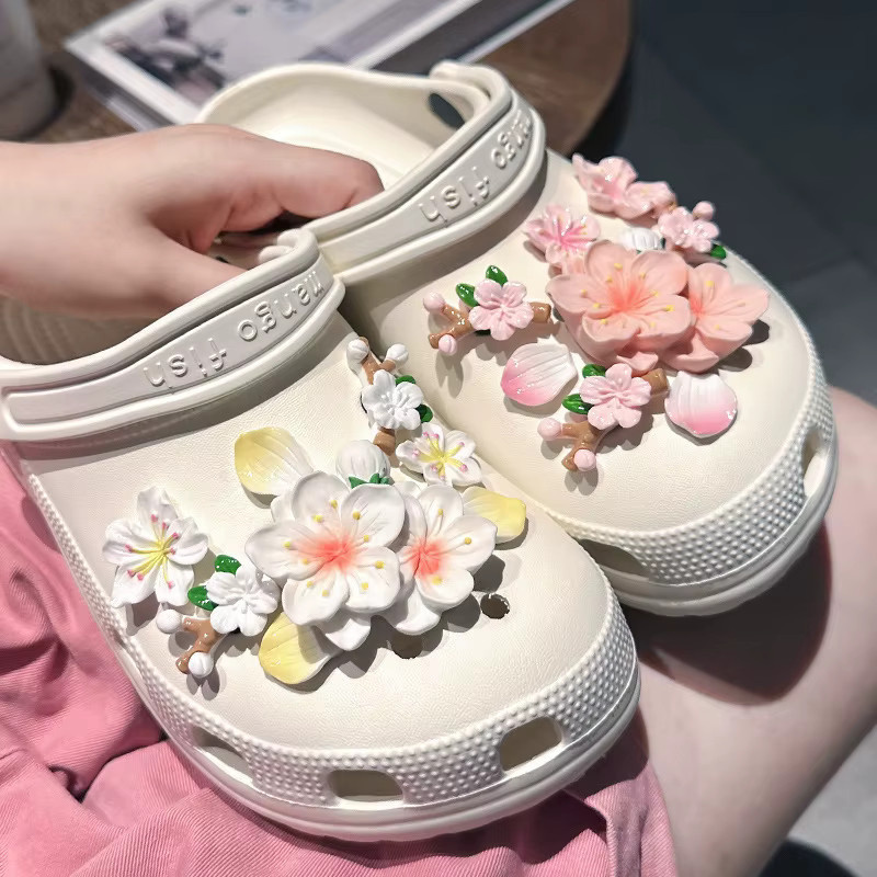 SMATLELF Schuhanhänger-Set, bunte Blume, DIY - Bild 2