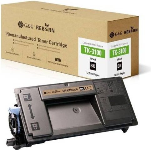 G&G Toner Cartridge Schwarz kompatibel mit Kyocera TK-3100, remanufactured, Ergiebigkeit 12500 Seiten - Bild 1