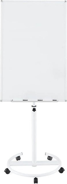 Costway Mobiles Whiteboard und Flipchart Ständer in Weiß, Breite: 100 cm, Höhe: 192 cm - Bild 1