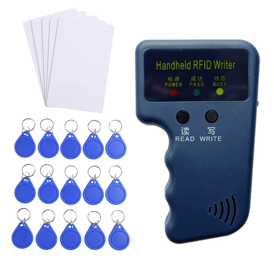 ALLOYSEED Handheld 125KHz RFID-Duplikator in Blau mit 5 Karten und 10 Schlüsselanhängern zum Kopieren, Schreiben und Programmieren von ID-Karten und Smart-Keys für die Zugangskontrolle - Bild 5
