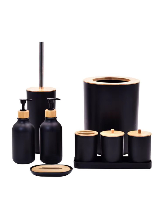 9-teiliges Badezimmer-Zubehör-Set aus Keramik mit Zahnbürstenhalter von MagiDeal in Weiß - Bild 3
