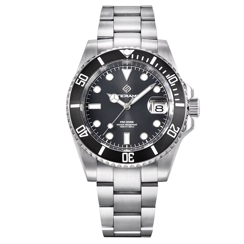 Lige Armbanduhr Automatik, Edelstahl, Schwarz, Herren - Bild 6