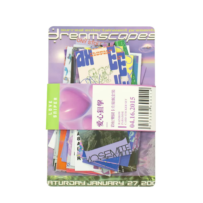 Alideco Kawaii Briefpapier Aufkleber Regenbogen Paradies Set, 60 Stück, Mehrfarbig - Bild 2