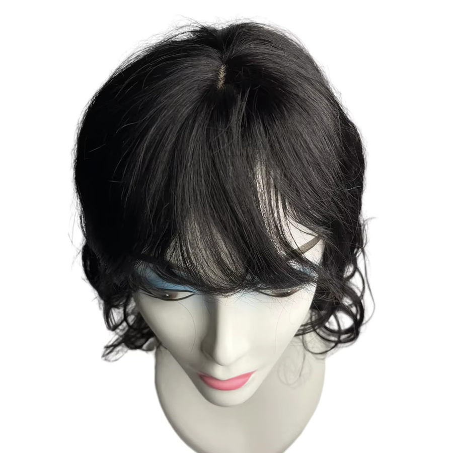 Satifresion Haaraufsatz, 35 cm, lockig, 100 % brasilianisches Echthaar, Damen - Bild 3