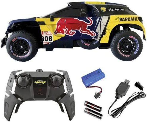 Carson Modellsport Peugeot Rally 3008 DKR Loeb RC Modellauto Elektro im Maßstab 1:16 RTR - Bild 1