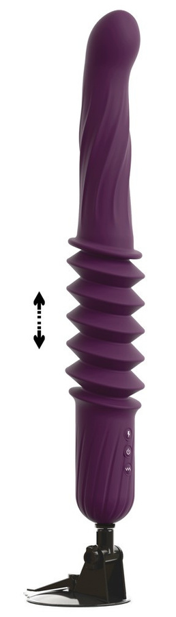 You2Toys RC Warming Fucking Machine Stoßvibrator mit abnehmbarem Saugfuß in Purple - Bild 3