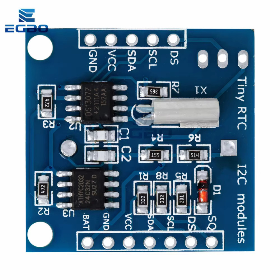 EGBO I2C RTC DS1307 AT24C32 Echtzeituhr Modul mit Speicher in Blau für AVR ARM PIC Tiny RTC - Bild 3