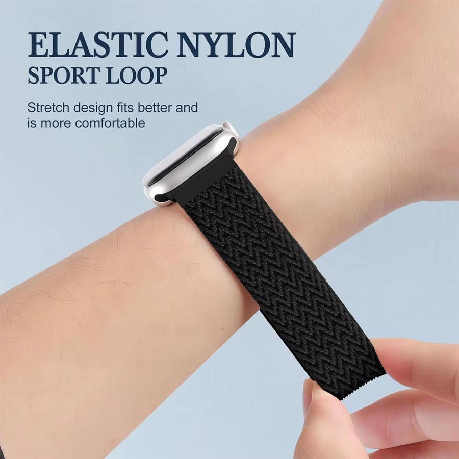 Uhrenarmband Cor, Nylon, Schwarz, Unisex - Bild 4
